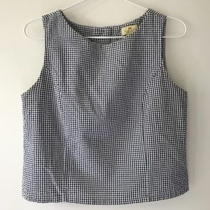 Vintage The Limited Seersucker Gingham Top
